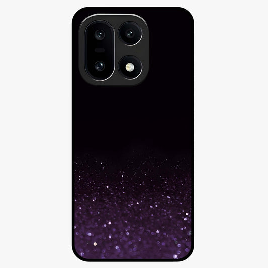 Glittery Purple Bokeh Glass Case for 1+15 vibrant front view featuring sparkling purple bokeh artwork