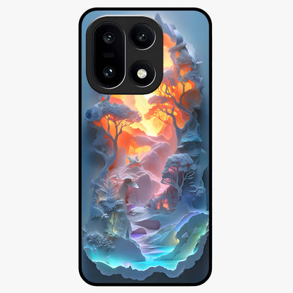 Glow Forest Portal Glass Case for 1+15 mystical front view featuring glowing forest gateway artwork
