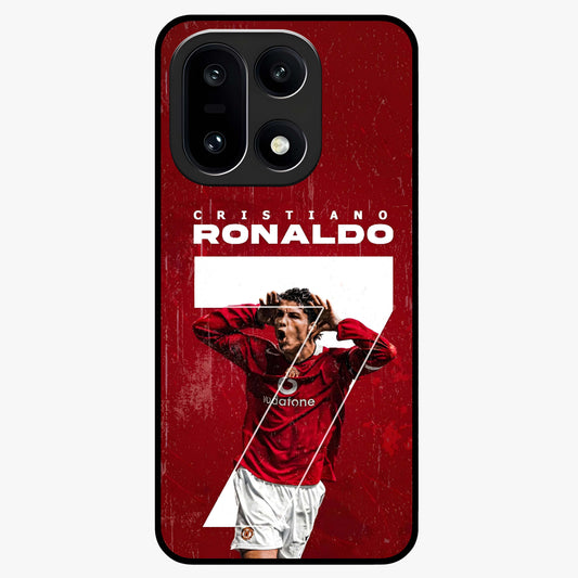 Goal Celebration Legacy Glass Case for 1+15 energetic front view featuring sports inspired celebration artwork