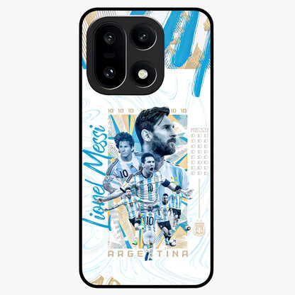 Golden Number Ten Glass Case for 1+15 bold front view featuring stylish number ten artwork in golden tones
