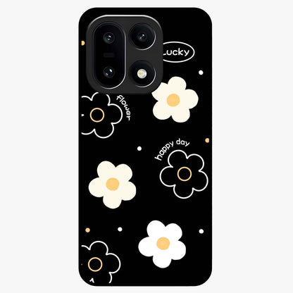 Happy Day Daisy Glass Case for 1+15 cheerful front view featuring bright daisy floral artwork