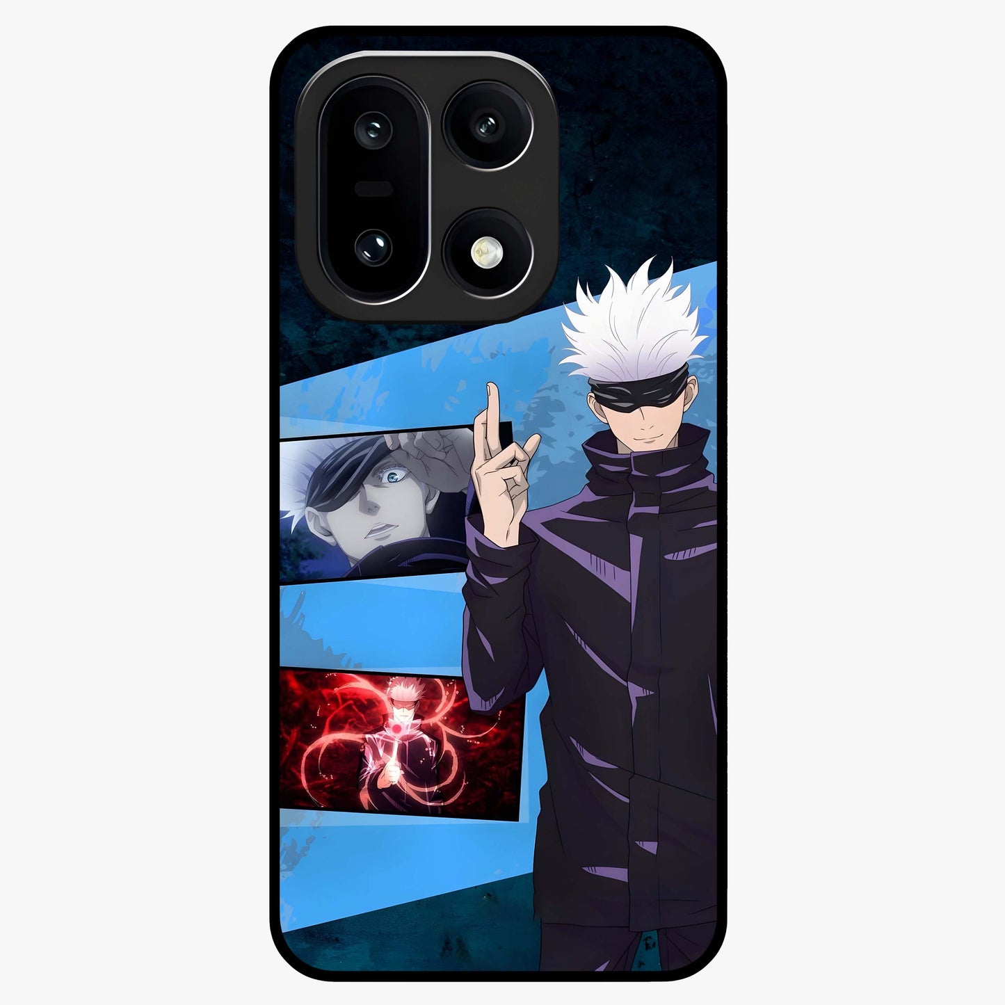 Infinite Curse Sorcerer Glass Case for 1+15 showing full back design in clean flat view with dark sorcerer artwork and glossy glass finish.