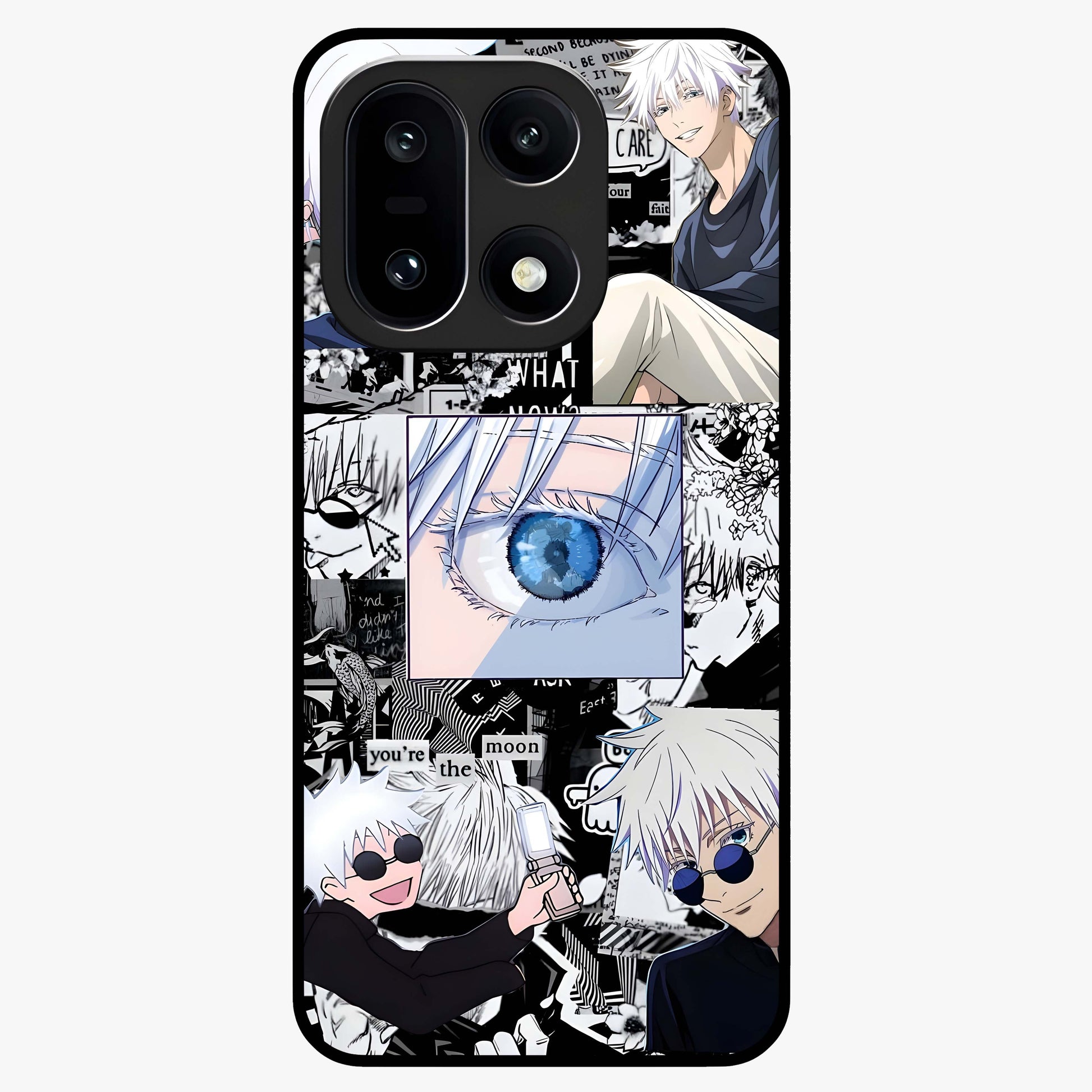 Infinity Sorcerer Chaos Glass Case for 1+15 showing full back design in clean flat view with chaotic sorcerer artwork and glossy glass finish.