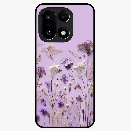 Lavender Blossom Dream Glass Case for 1+15 soft front view featuring delicate lavender floral artwork