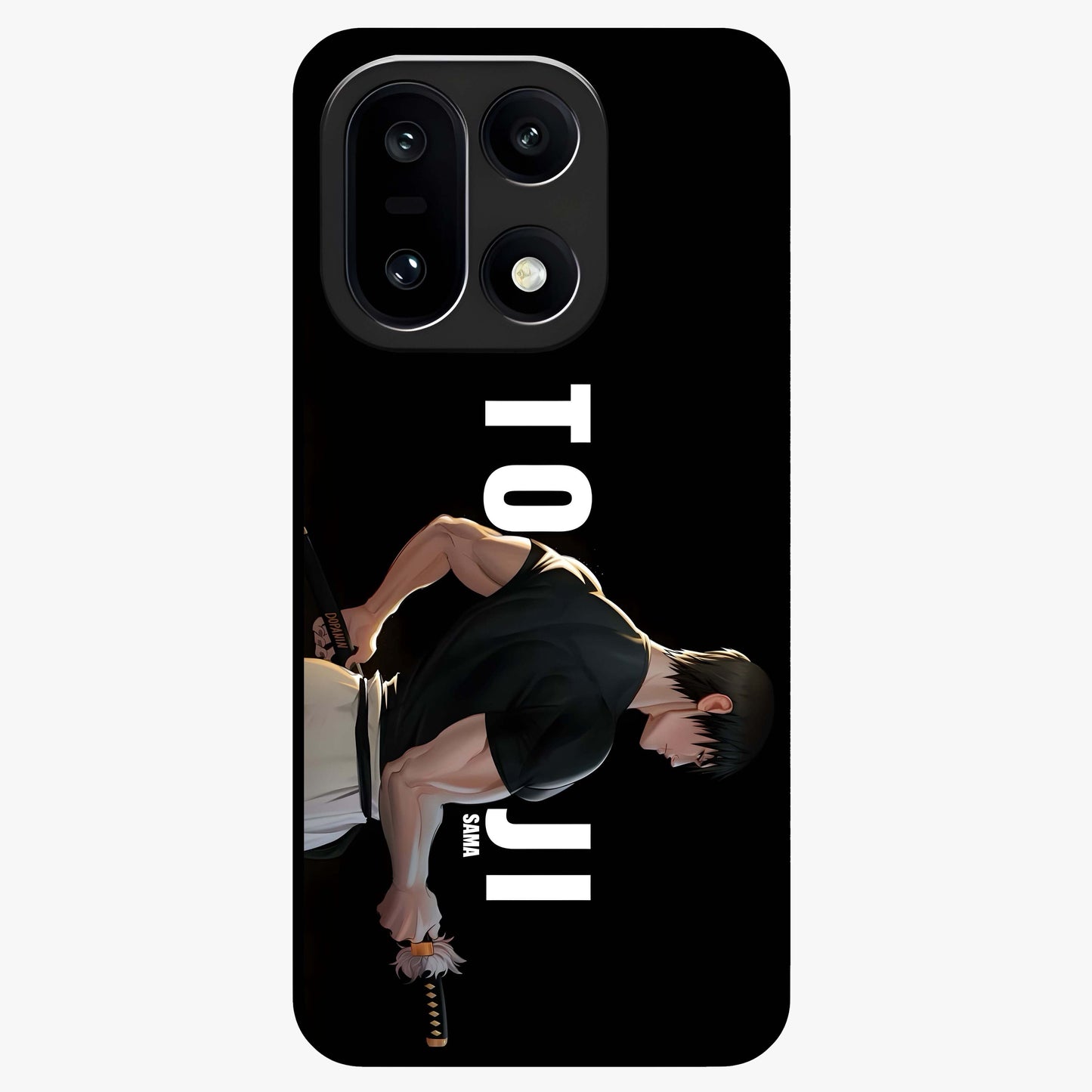 Midnight Blade Resolve Glass Case for 1+15 intense front view featuring sharp blade inspired artwork in dark tones