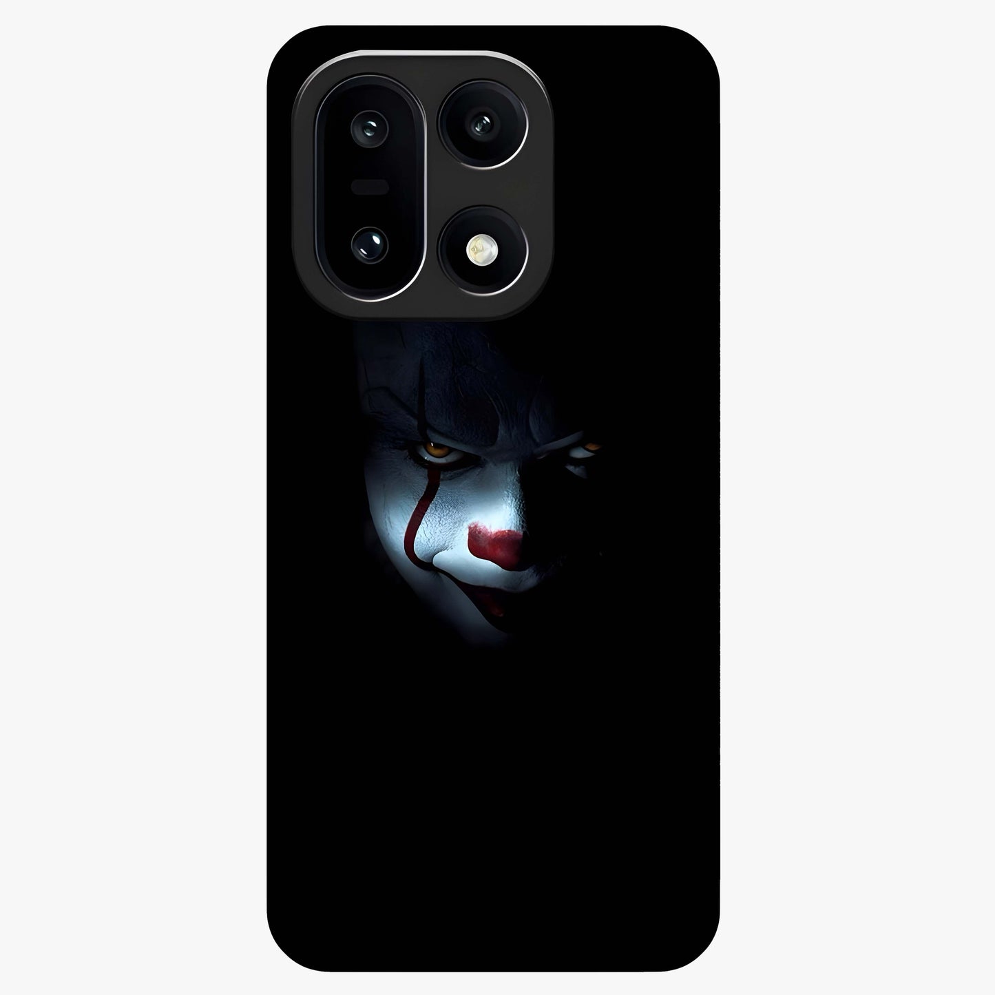 Midnight Madness Smile Glass Case for 1+15 edgy front view featuring bold smile artwork in dark aesthetic tones