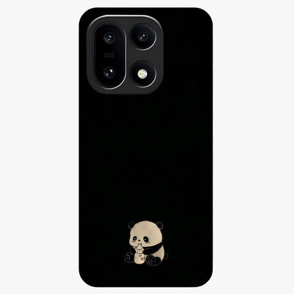 Midnight Panda Love Glass Case for 1+15 adorable front view featuring cute panda artwork on dark background