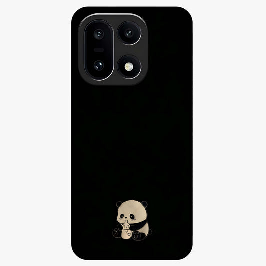Midnight Panda Love Glass Case for 1+15 adorable front view featuring cute panda artwork on dark background