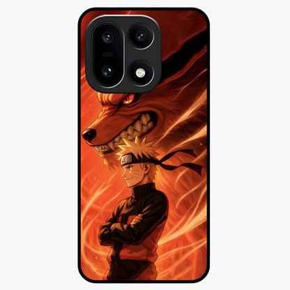 Nine Tails Legacy Glass Case for 1+15 powerful front view featuring legendary fox inspired artwork