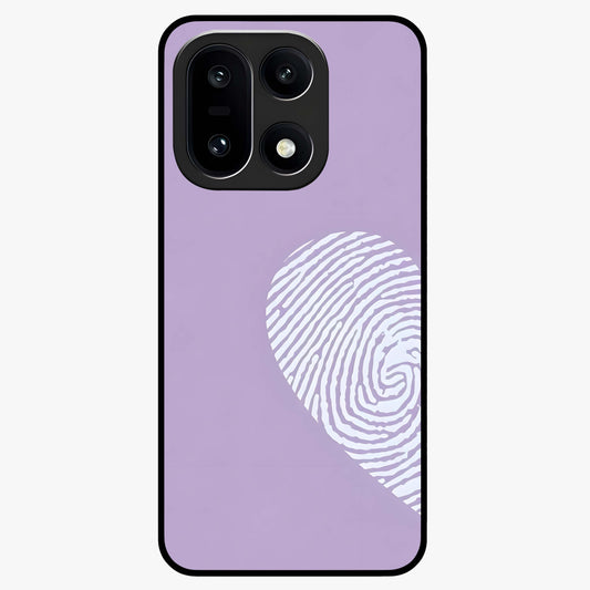 One Heart Identity Glass Case for 1+15 romantic front view featuring symbolic heart artwork