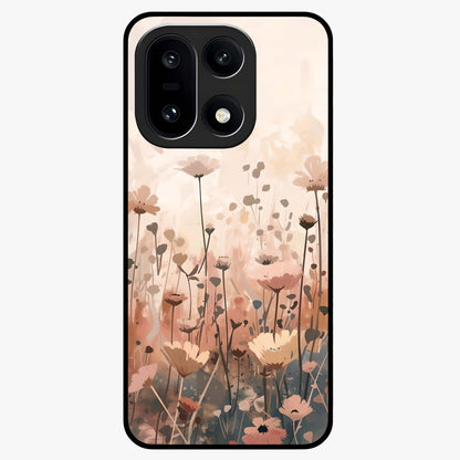 Pastel Wildflowers Glass Case for 1+15 cheerful front view featuring colorful wildflower artwork in pastel tones