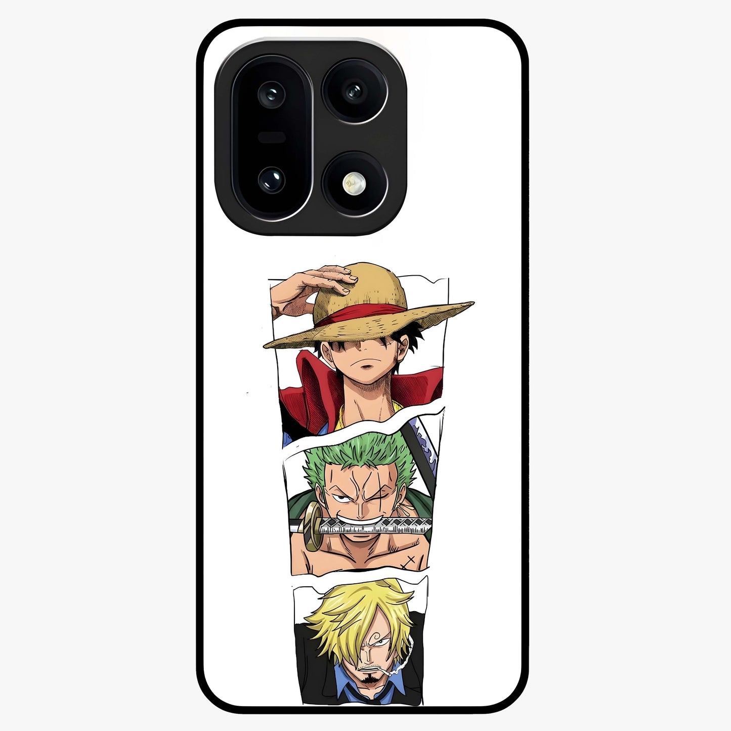 Pirate Trio Resolve Glass Case for 1+15 bold front view featuring pirate inspired trio artwork