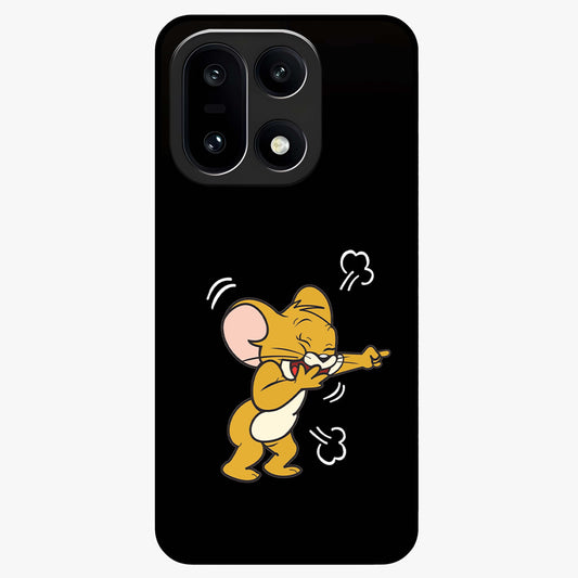 Playful Jerry Vibes Glass Case for 1+15 cheerful front view featuring animated cartoon artwork with playful energy