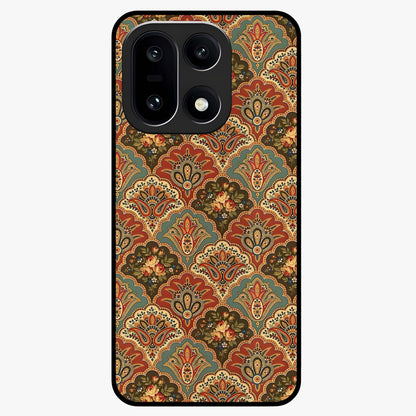 Royal Threadwork Glass Case for 1+15 elegant front view featuring embroidered threadwork inspired artwork