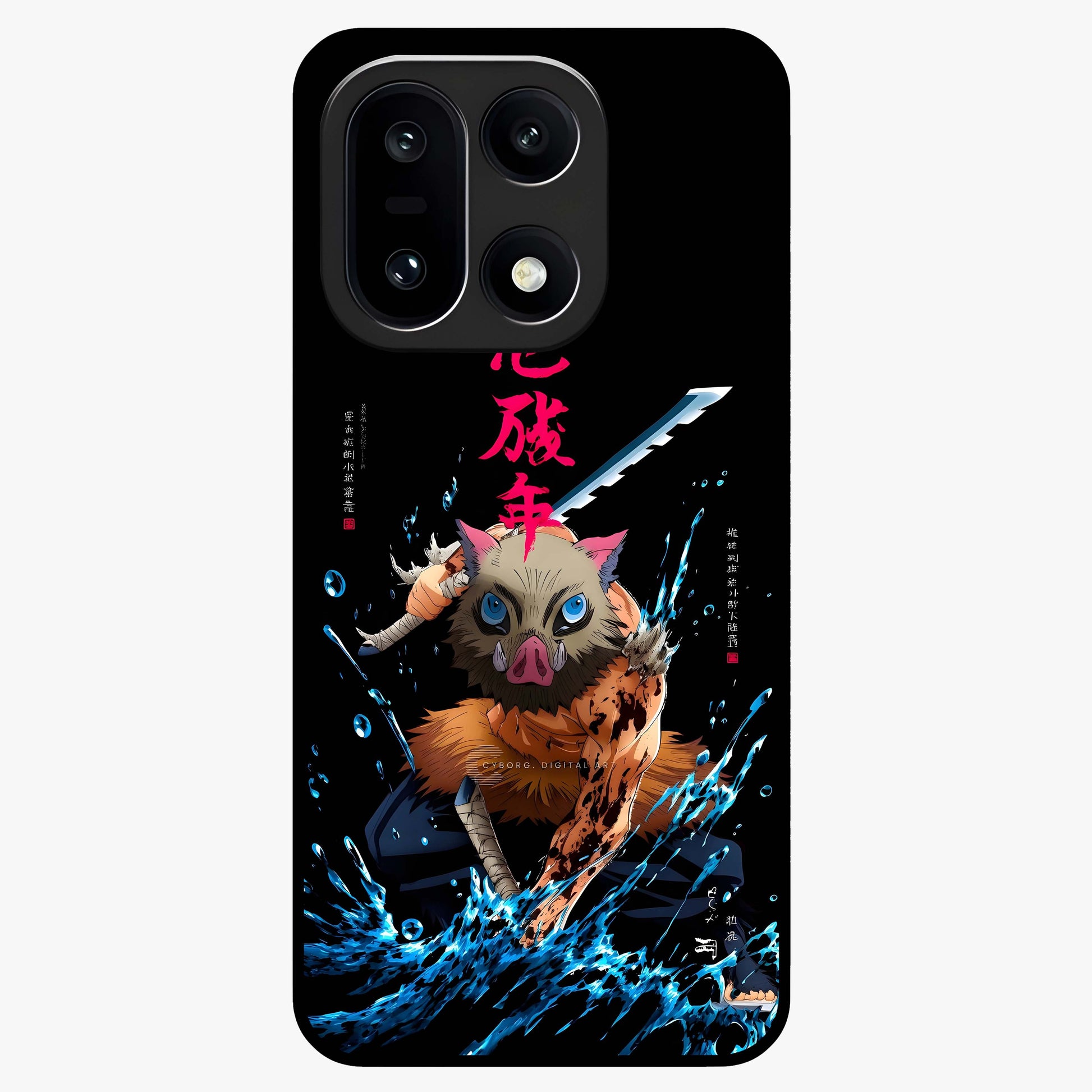 Savage Blade Warrior Glass Case for 1+15 intense front view featuring fierce warrior inspired artwork