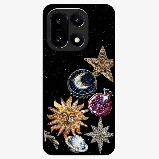 Scarlet Sky Flight Glass Case for 1+15 dramatic front view featuring bold sky inspired artwork in scarlet tones