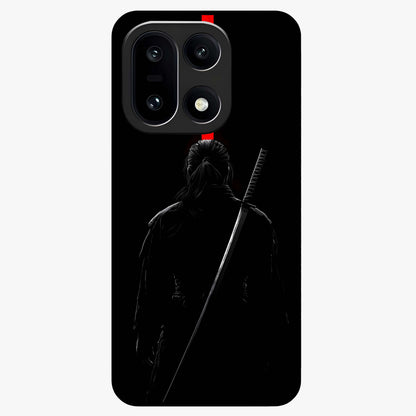 Silent Blade Resolve Glass Case for 1+15 bold front view featuring stealth warrior inspired artwork