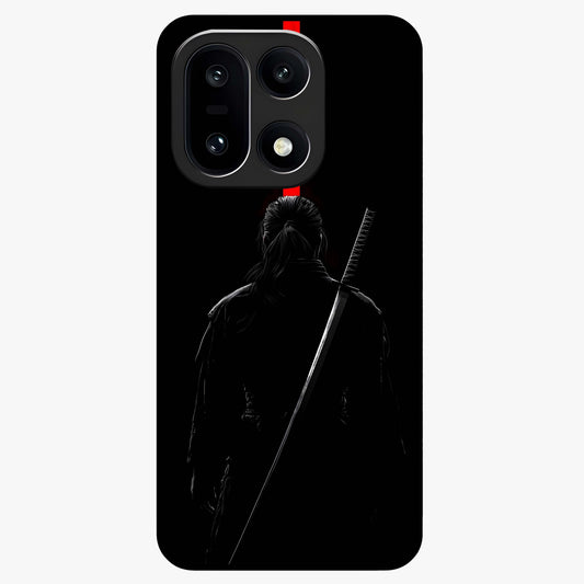 Silent Blade Resolve Glass Case for 1+15 bold front view featuring stealth warrior inspired artwork