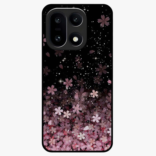 Small Starry Flowers Glass Case for 1+15 charming front view featuring tiny floral artwork with star accents