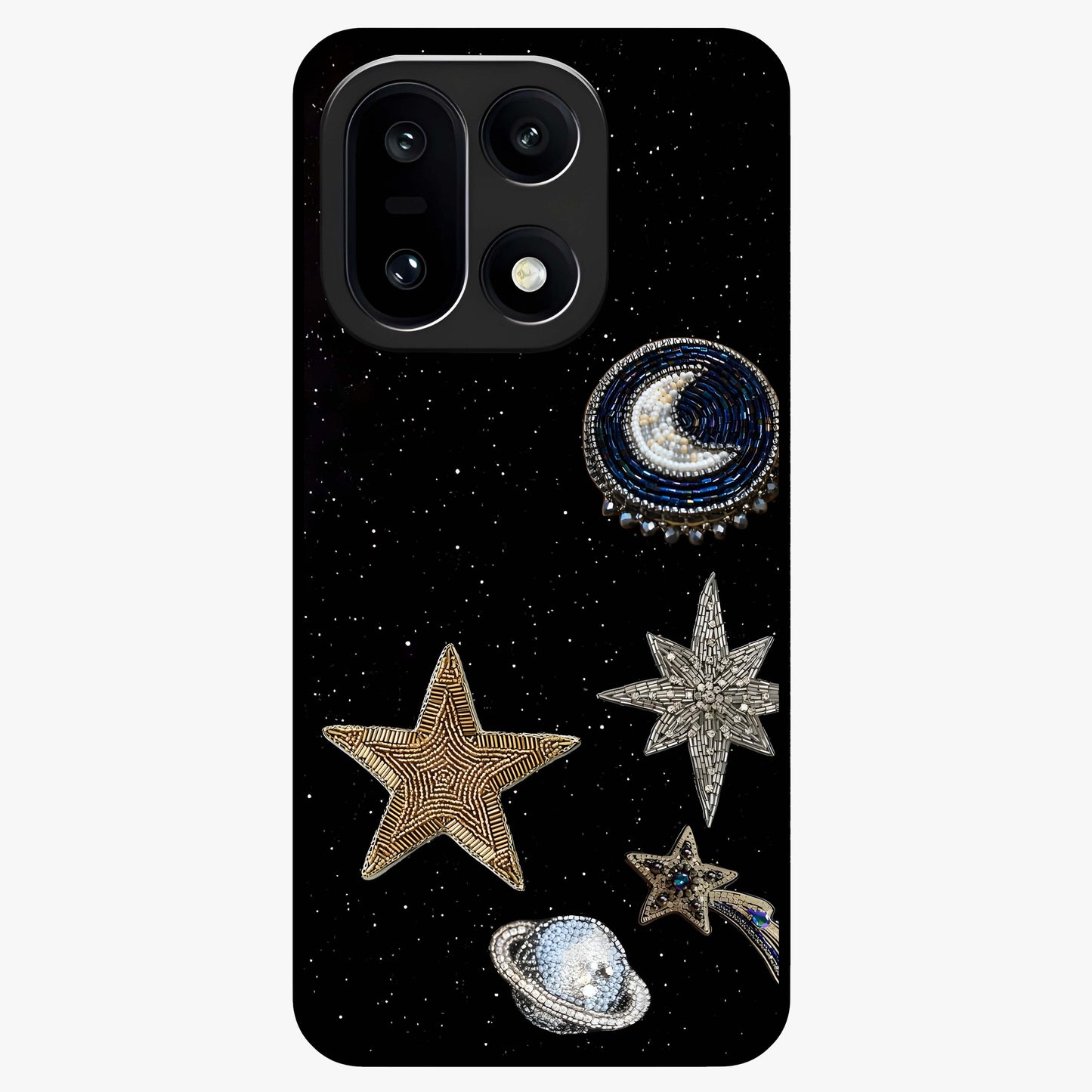 Starlit Cosmic Dreams Glass Case for 1+15 vibrant front view featuring galaxy inspired artistic artwork