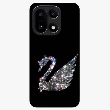 Starlit Swan Grace Glass Case for 1+15 graceful front view featuring swan artwork under shimmering night sky
