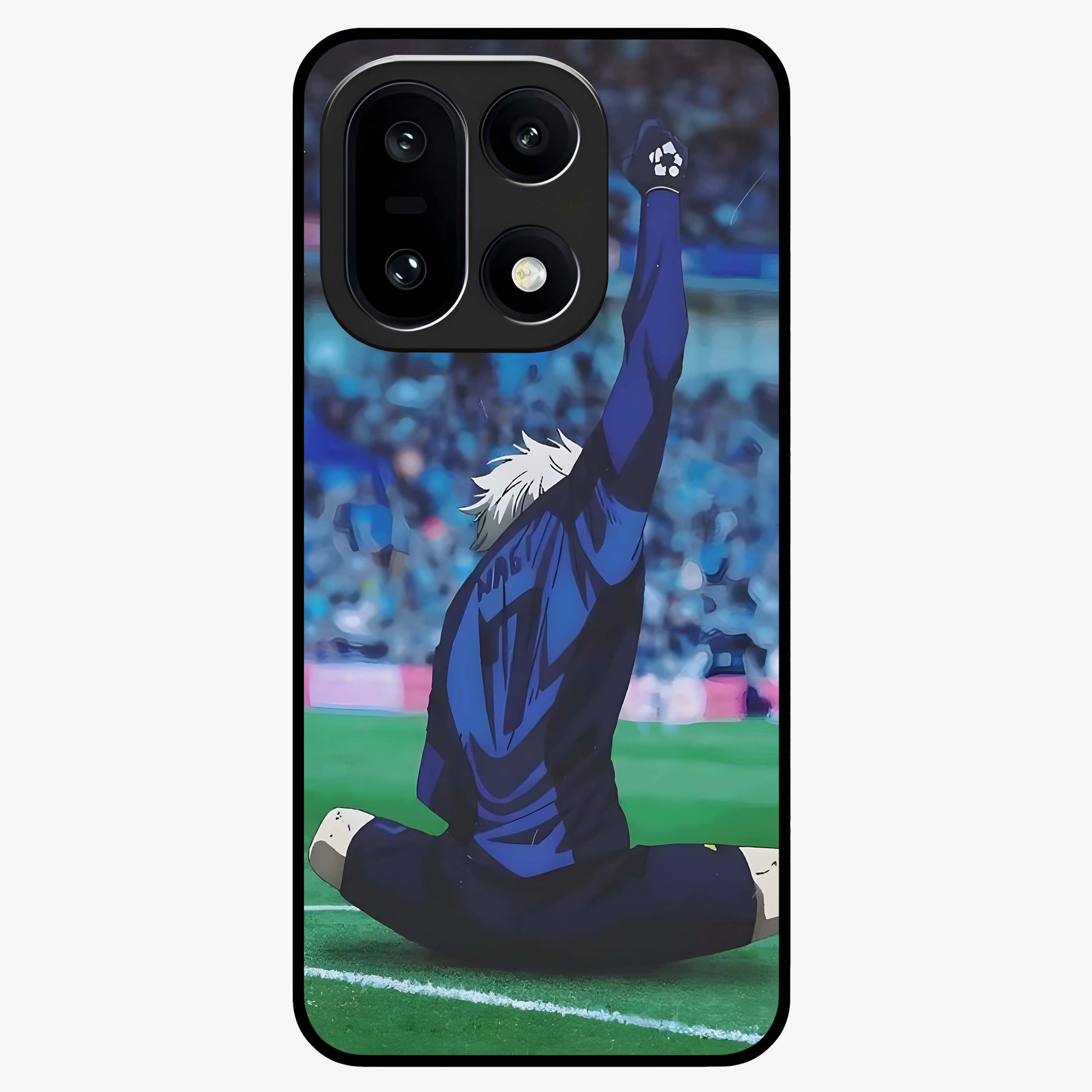 Victory Silence Anthem Glass Case for 1+15 bold front view featuring powerful motivational themed artwork