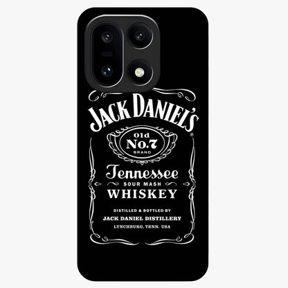 Vintage Whiskey Heritage Glass Case for 1+15 bold front view featuring classic whiskey label inspired artwork