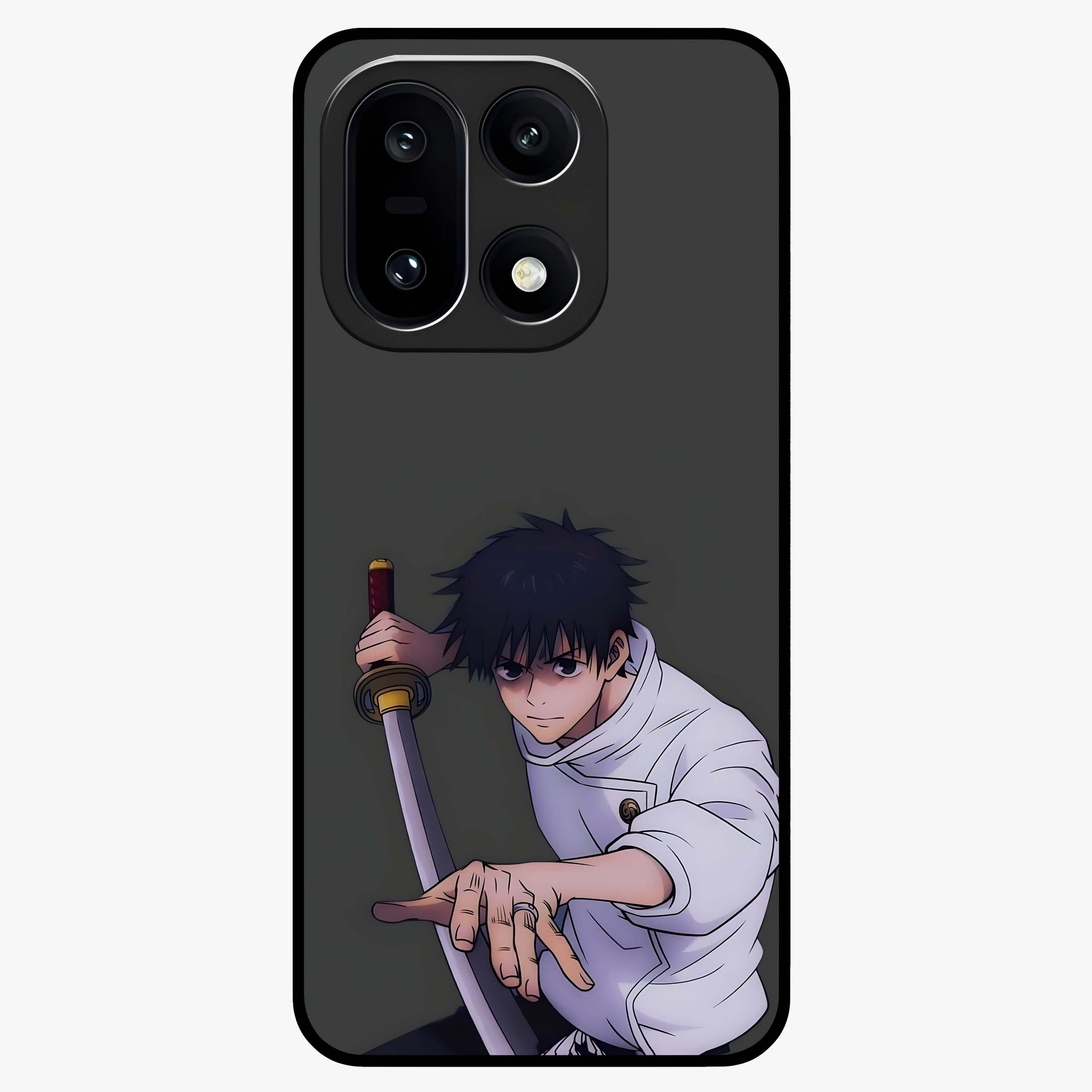 Void Silence Aesthetic Glass Case for 1+15 minimalist front view featuring dark abstract artwork with subtle tones