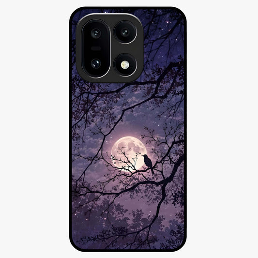 Whispering Moon Silence Glass Case for 1+15 serene front view featuring moon inspired artwork in calm night tones