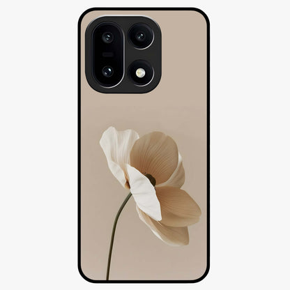Whispering Petals Glass Case for 1+15 graceful front view featuring subtle floral artwork with airy vibe