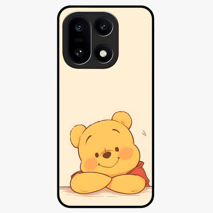 Winniethe Pooh Glass Case for 1+15 adorable front view featuring cute cartoon inspired artwork