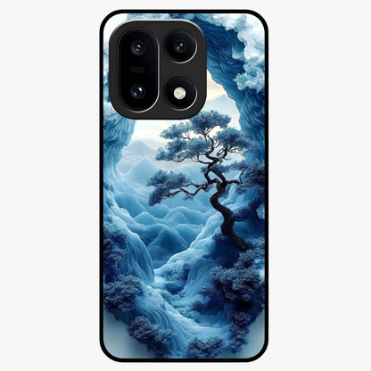 Winter Gate View Glass Case for 1+15 serene front view featuring snowy gate landscape artwork