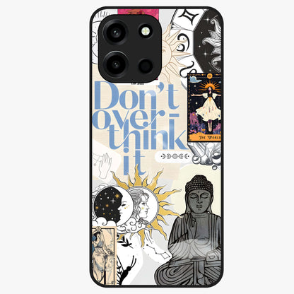 Ethereal Thoughts Glass Case showing flat back view with dreamy artistic artwork and glossy glass finish.
