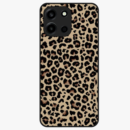 Savage Chic Pattern Glass Case showing flat back view with stylish patterned artwork and glossy glass finish.