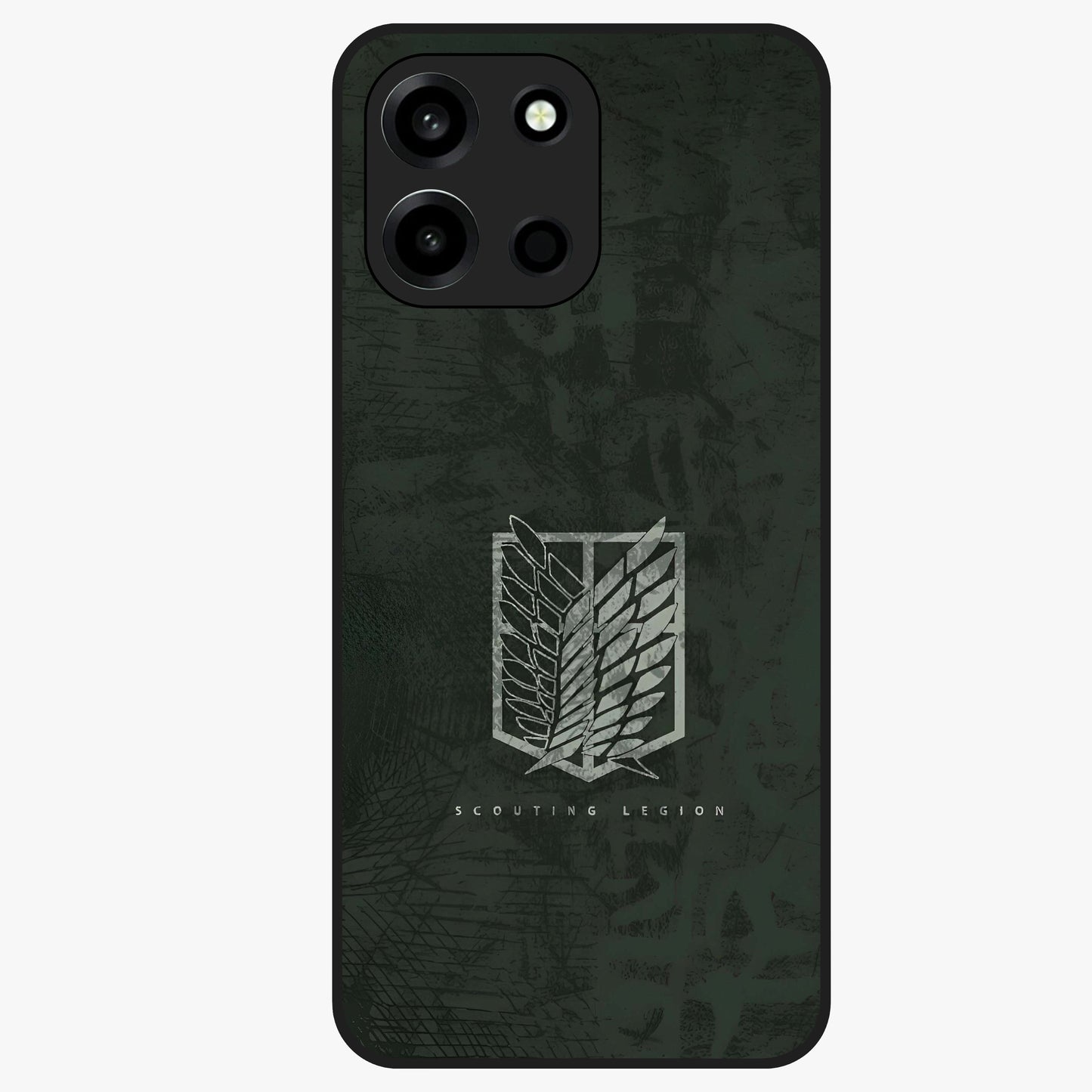 Wings Of Freedom Glass Case showing flat back view with symbolic wings artwork and glossy glass finish.