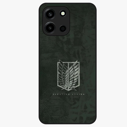 Wings Of Freedom Glass Case showing flat back view with symbolic wings artwork and glossy glass finish.