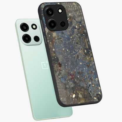 Aesthetic Astrolophia Glass Case displayed in angled mockup highlighting artistic aesthetic elements and smooth glass surface.