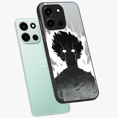 Awakened Inner Rage Glass Case displayed in angled mockup highlighting powerful graphic design and bold artistic theme.