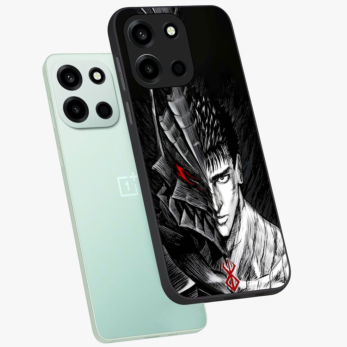 Berserker Blood Oath Glass Case displayed in angled mockup highlighting dark fantasy graphic design and powerful theme.