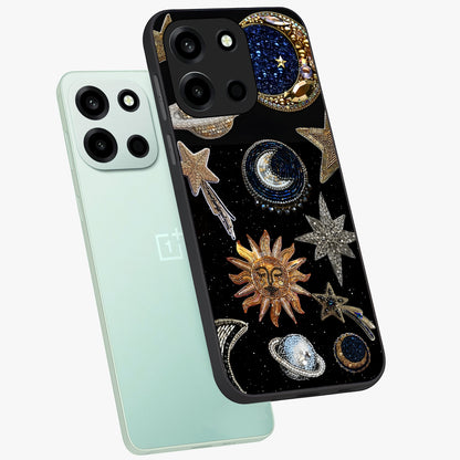 Celestial Gem Constellations Glass Case displayed in angled mockup highlighting gemstone inspired constellation design.