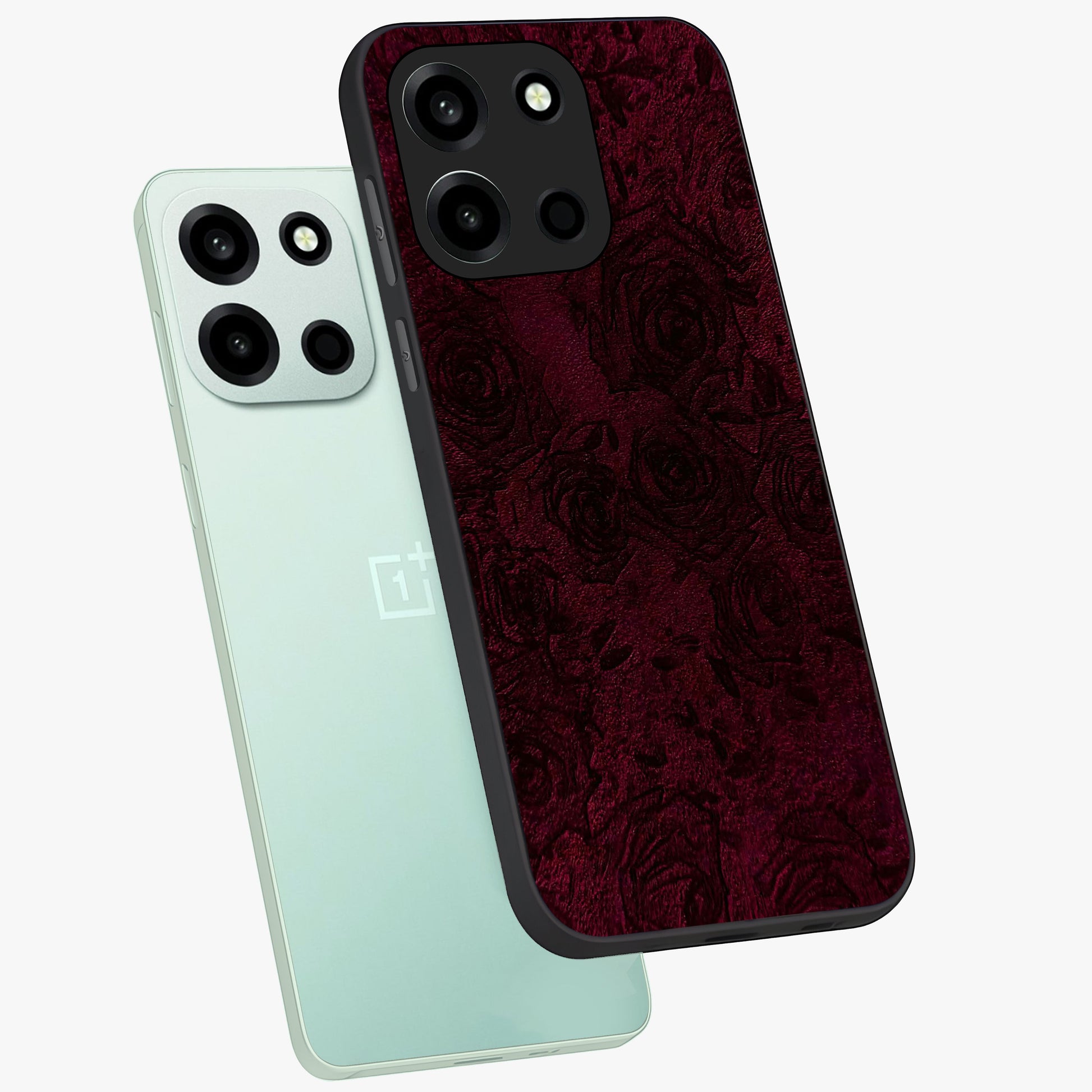 Crimson Fade Flow Glass Case displayed in angled mockup highlighting smooth gradient design with modern aesthetic style.