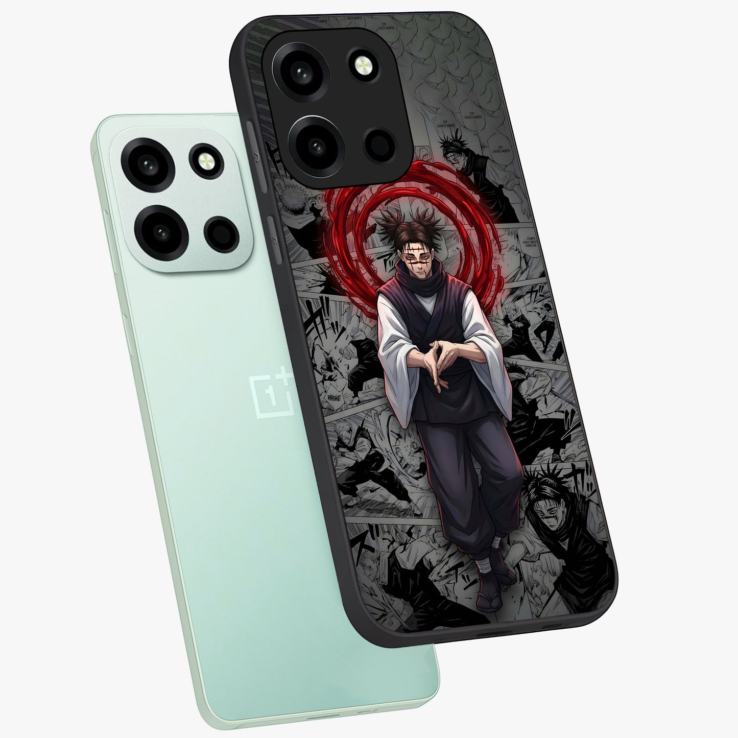 Cursed Ritual Ascension Glass Case displayed in angled mockup highlighting mystical ritual illustration with supernatural aesthetic.