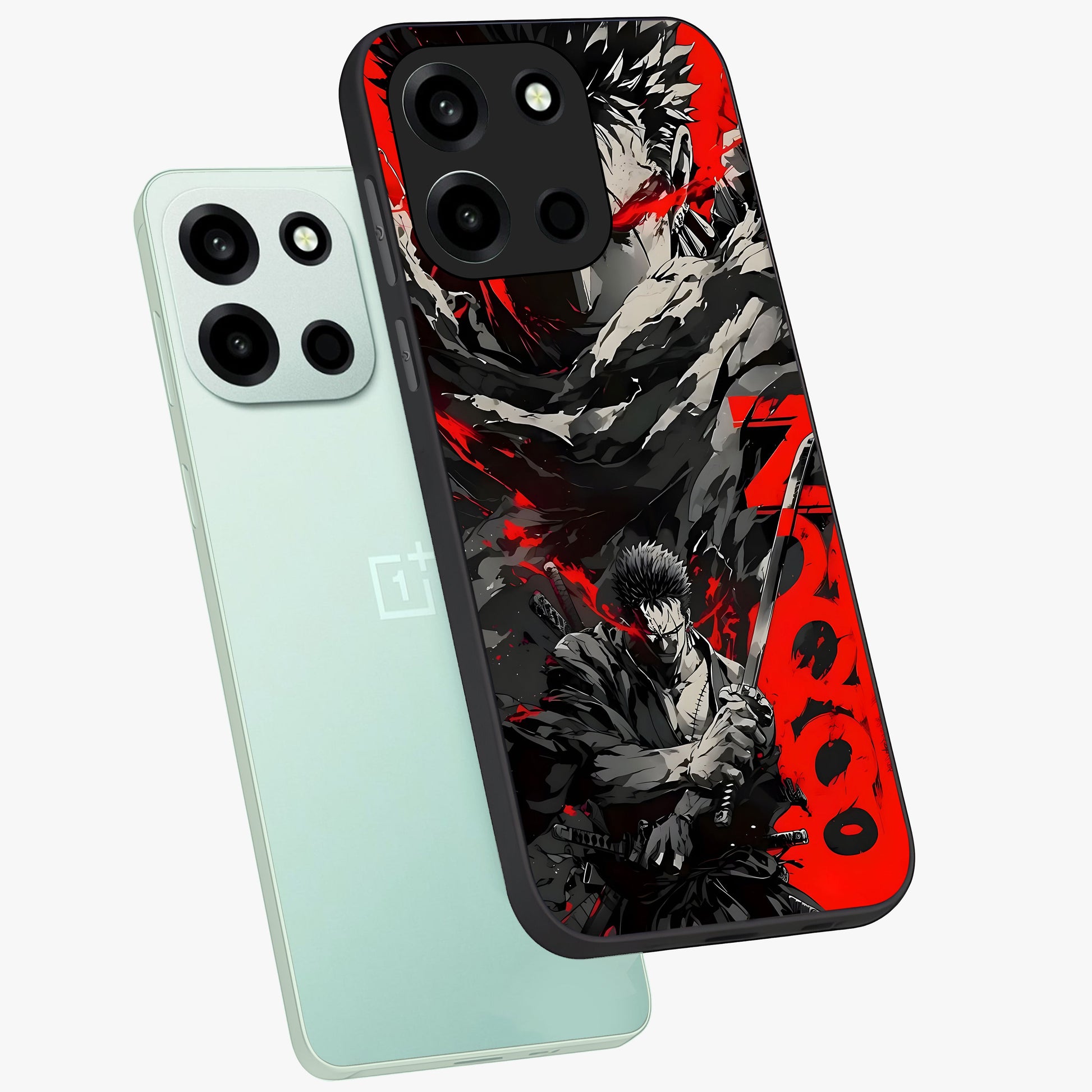Demon Sword Resolve Glass Case displayed in angled mockup highlighting powerful demon sword illustration with dark fantasy aesthetic.