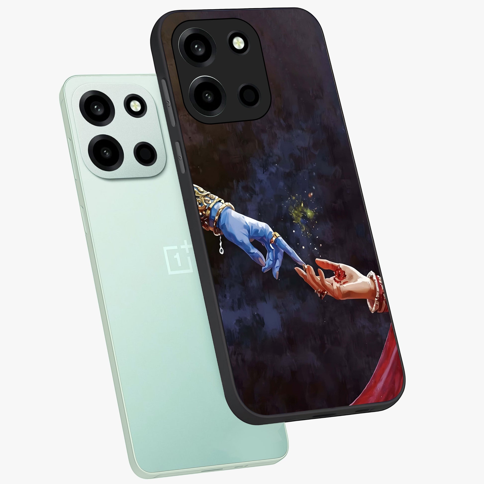 Divine Touch Eternal Glass Case displayed in angled mockup highlighting elegant divine inspired design with calm aesthetic style.