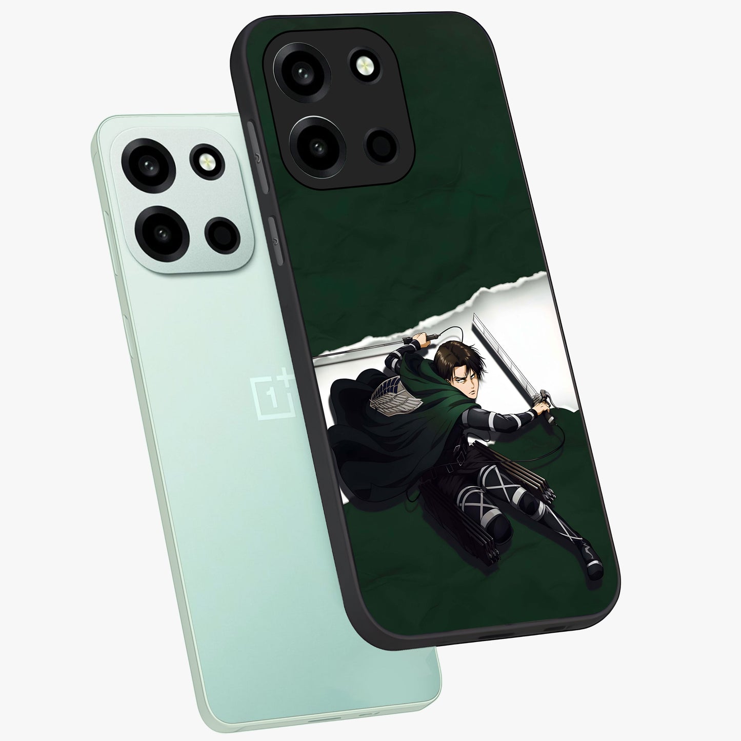 Emerald War Vanguard Glass Case displayed in angled mockup highlighting intense battle inspired design with emerald tone aesthetic.