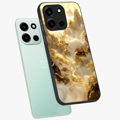 Gates Of Illumination Glass Case displayed in angled mockup highlighting radiant portal inspired design with fantasy aesthetic.