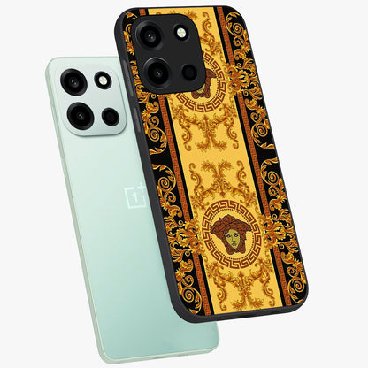 Golden Royal Heritage Glass Case displayed in angled mockup highlighting luxurious heritage design with golden aesthetic style.