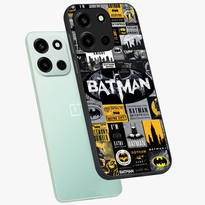 Knight Gotham Rise Glass Case displayed in angled mockup highlighting powerful knight silhouette design with dramatic aesthetic.