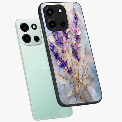 Lavender Dream Glow Glass Case displayed in angled mockup highlighting dreamy purple glow design with soft artistic style.