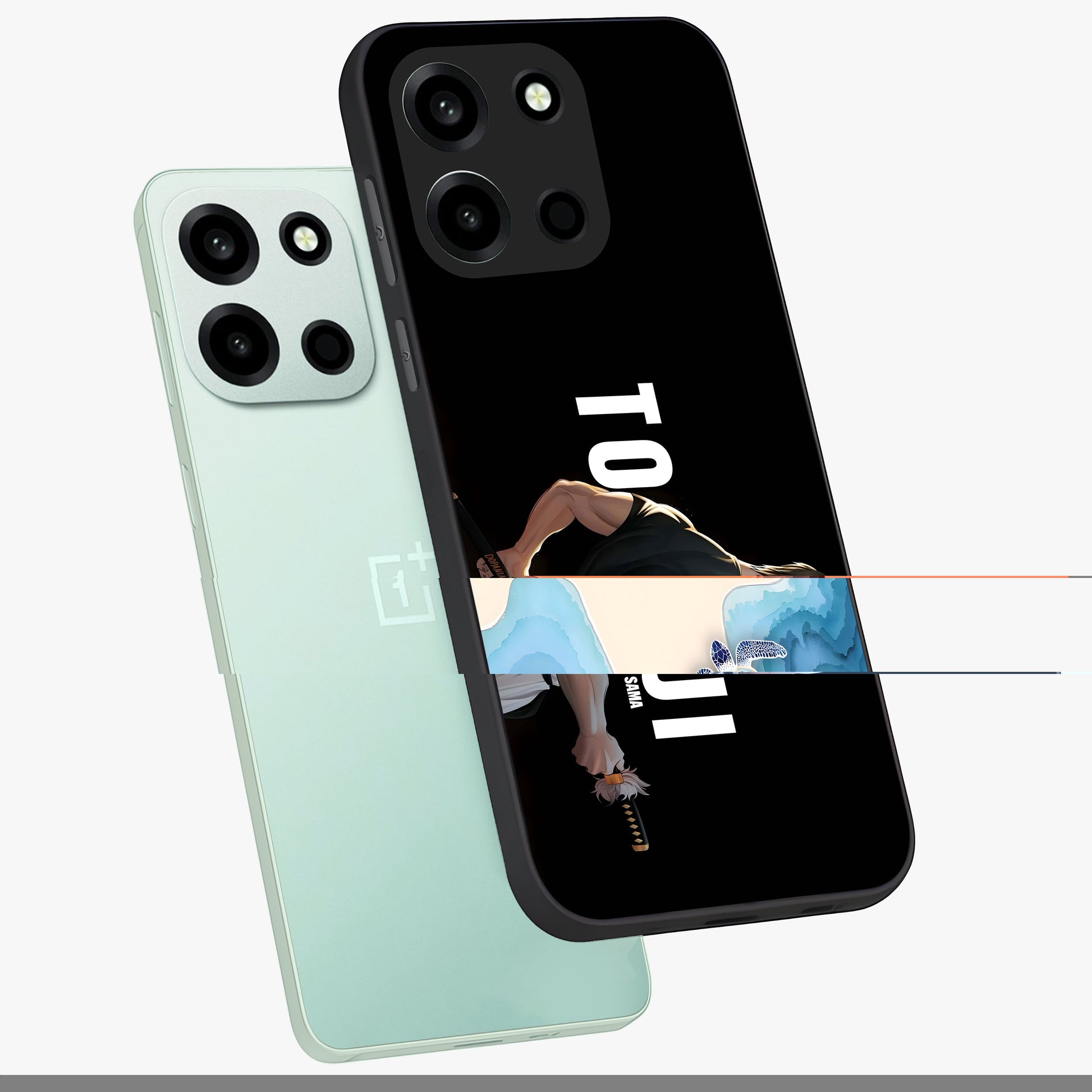 Midnight Blade Resolve Glass Case displayed in angled mockup highlighting powerful blade illustration with dramatic dark aesthetic.